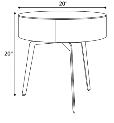 Warren Side Table Dimensions