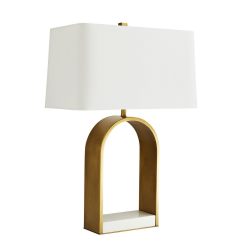Blossom Table Lamp in Antique Brass