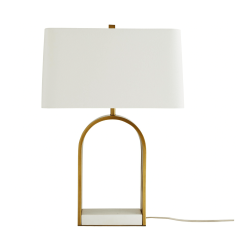 Blossom Table Lamp in Antique Brass front