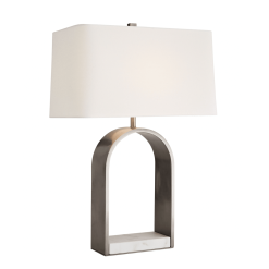 Blossom Table Lamp in VIntage Silver with light