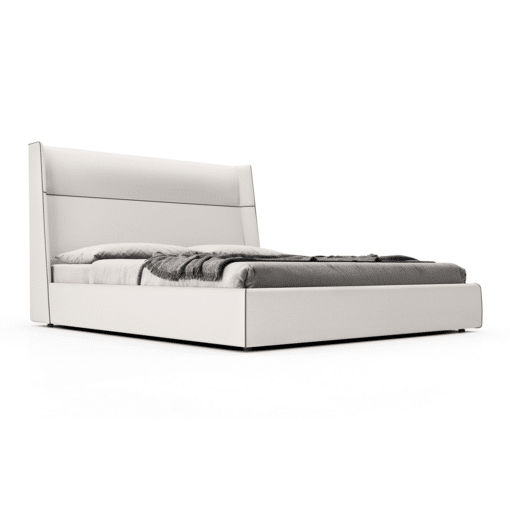 Bond Bed in Chalk Fabric Angle