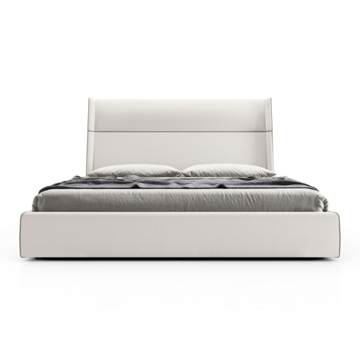 Bond Bed in Chalk Fabric Front