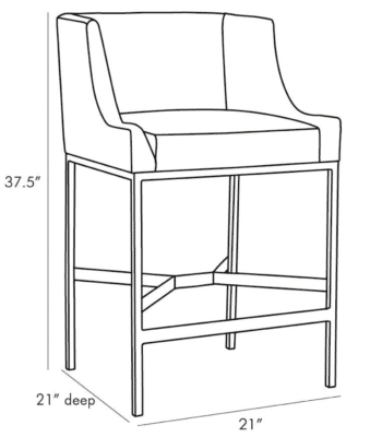 Caine Counter Stool Dimensions