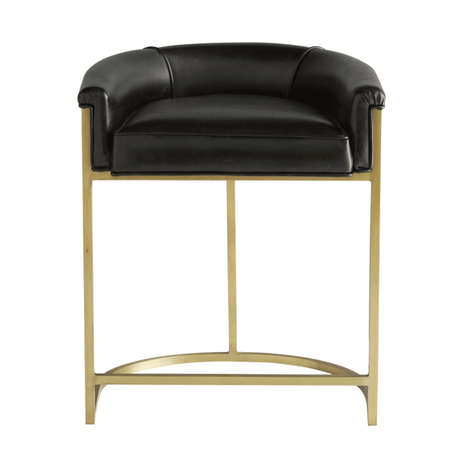 Carillo Counter Stool in Brindle Leather Front