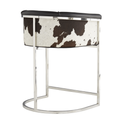 Carillo Counter Stool with Hide Back Details