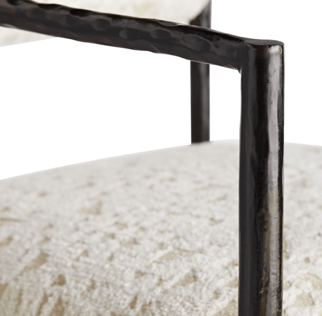 Eternal Chair in Facet Cream Chenile Details
