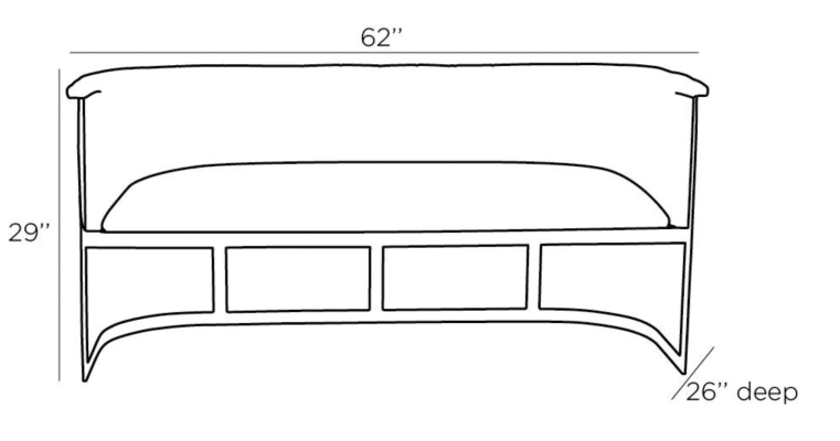 LeMaire Settee Dimensions