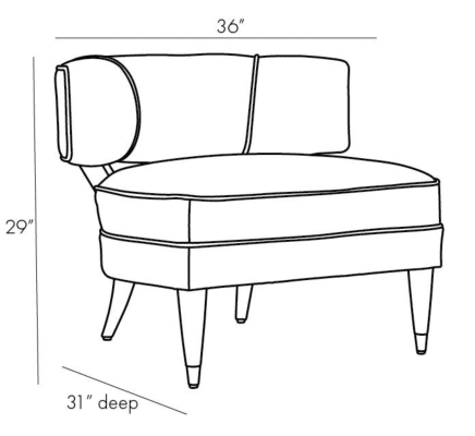 Leon Accent Chair Dimensions