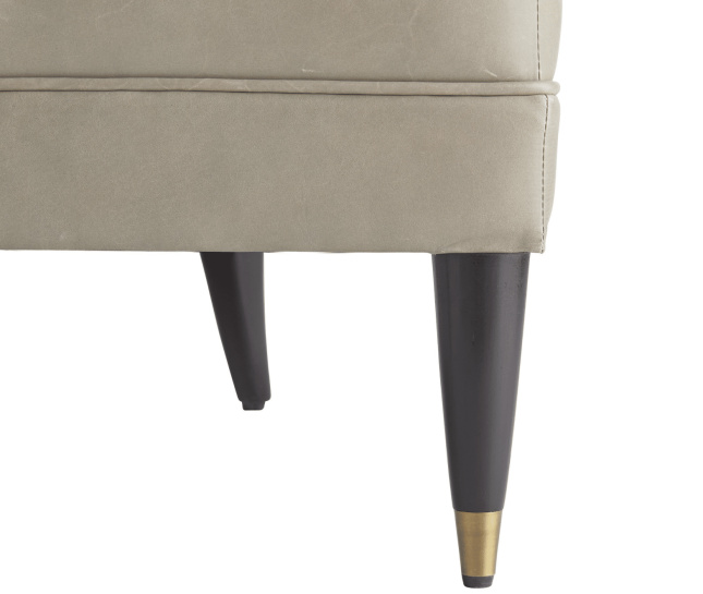 Leon Accent Chair Morel Leather Base Details