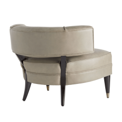 Leon Accent Chair in Morel Leather Back