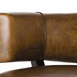 Leon Accent Chair in Mottled Brown Leather Details