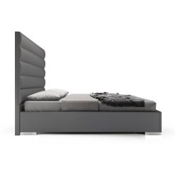 Prince Bed in Granite Eco Leather Side