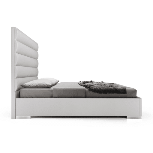 Prince Bed in Pearl Grey Eco Leather Side