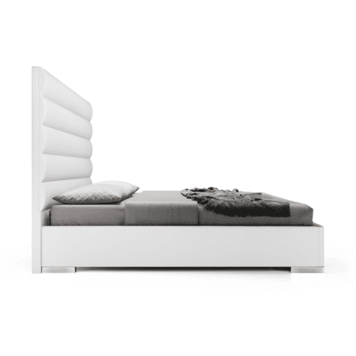 Prince Bed in White Eco Leather Side