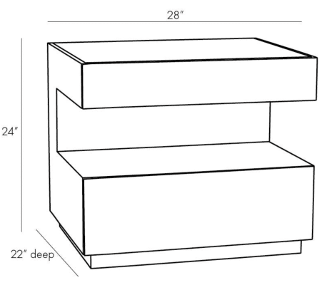 Spike End Table Dimensions