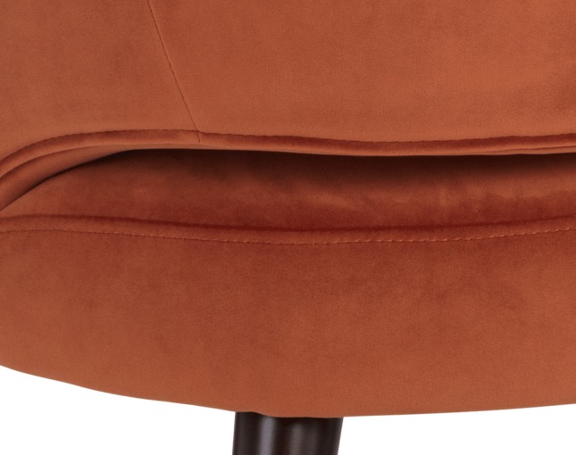 Adelaide Armchair in Autumn Orange Details