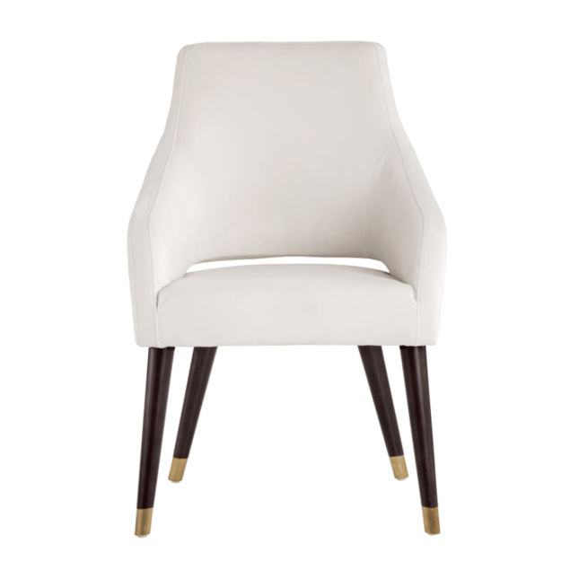 Adelaide Dining Armchair in Calico Cream Front