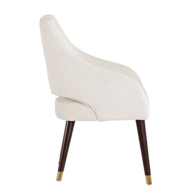 Adelaide Dining Armchair in Calico Cream Side
