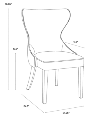 Ariana Dining Chair Dimensions