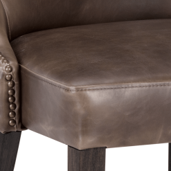 Ariana Dining Chair in Havana Dark Brown Leatherette Details