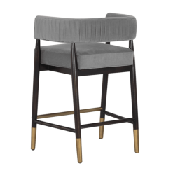 Callem Counter Stool in Antonio Charcoal Back