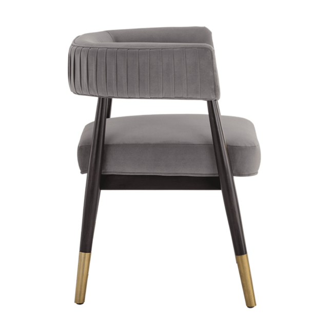 Callem Dining Chair in Antonio Charcoal Side