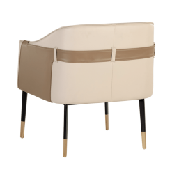 Carter Lounge Chair in Napa Beige and Napa Tan Back