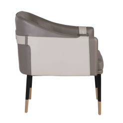 Carter Lounge Chair in Napa Taupe and Napa Stone Side
