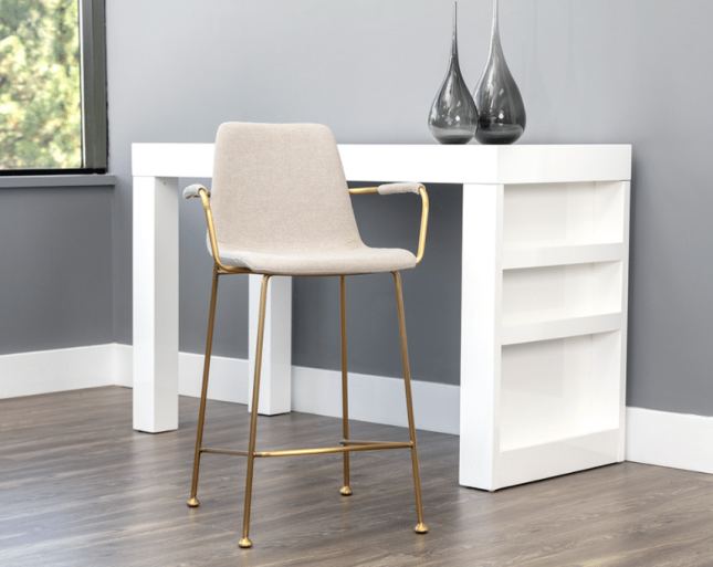 Hathaway Counter Stool in Belfast Oatmeal Liveshot