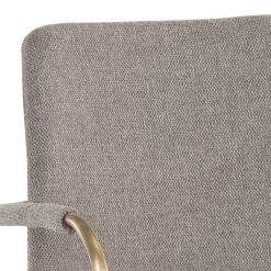 Hathaway Dining Arm Chair in Belfast Oyster Shell Details