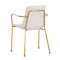 Hathaway Dining Armchair in Belfast Oatmeal Back