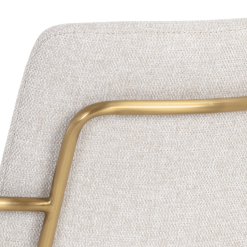 Hathaway Dining Armchair in Belfast Oatmeal Details