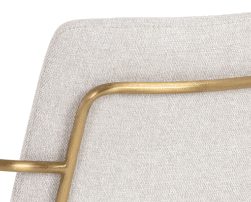 Hathaway Dining Armchair in Belfast Oatmeal Details