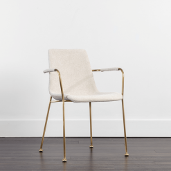 Hathaway Dining Armchair in Belfast Oatmeal Liveshot
