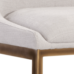 Holly Bar Stool in Zenith Soft Grey Details