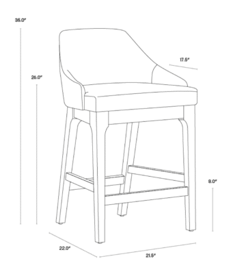 Kace Counter Stool Dimensions