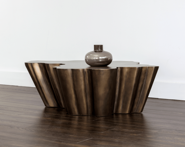 Lynx Coffee Table in Antique Bronze Liveshot