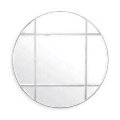 Rosemarie Wall Mirror Round Silver