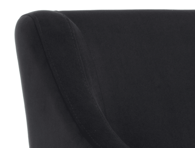 Zane Wheeled Lounge Chair in Abbington Black Details
