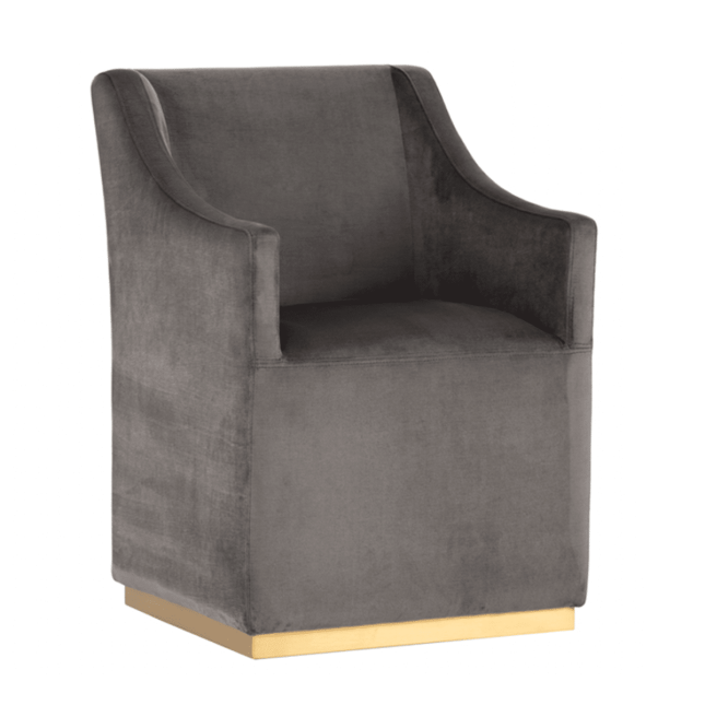 Zane Wheeled Lounge Chair in Piccolo Pebble