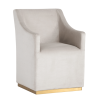 Zane Wheeled Lounge Chair in Piccolo Prosecco