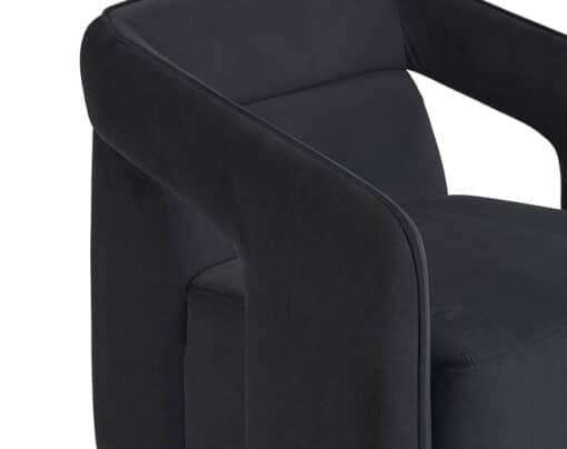 Kendrick Swivel Lounge Chair in Abbington Black Details