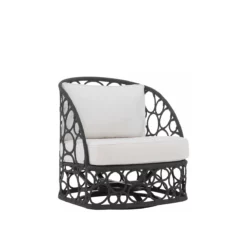 Bali Swivel Chair in Flat Rope Weave Frame