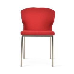 AMED METAL SS DINING SEAT CAMIRA ERA FABRIC RED CHAIR