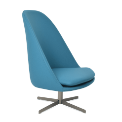 Avanos Star Lounge Chair in Turquoise Camira Wool