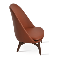 Avanos Lounge Chair Cinnamon PPM FR Top View Wood Base