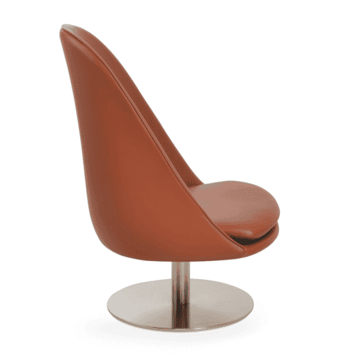 Avanos Lounge Chair with Round Base Cinnamon PPM FR