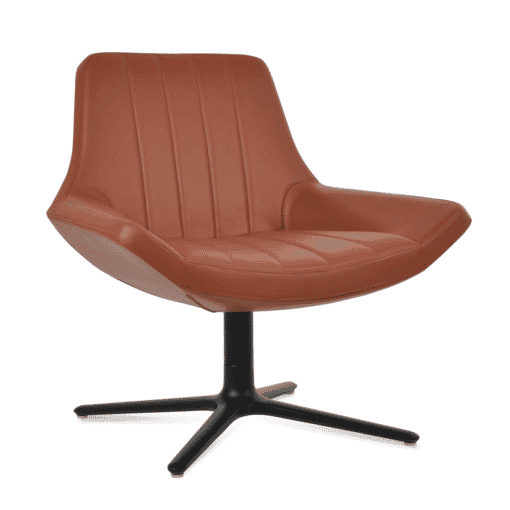 Bellagio Oval Swivel Chair Cinnamon PPM FR Black Powder Front