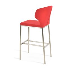 Amed metal stool red