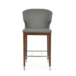 Amed stool grey fabrick